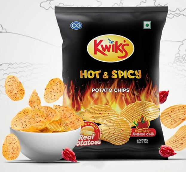 KWIKS HOT & SPICY CHIPS 60G