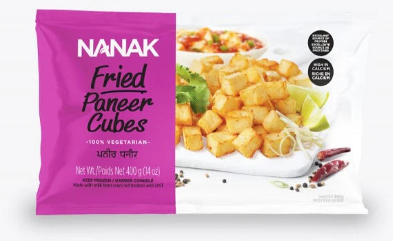 NANAK FRIED PANEER CUBES 400G