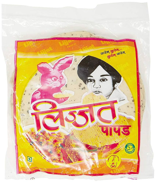 LIJJAT BLACK PEPPER  PAPAD 200G