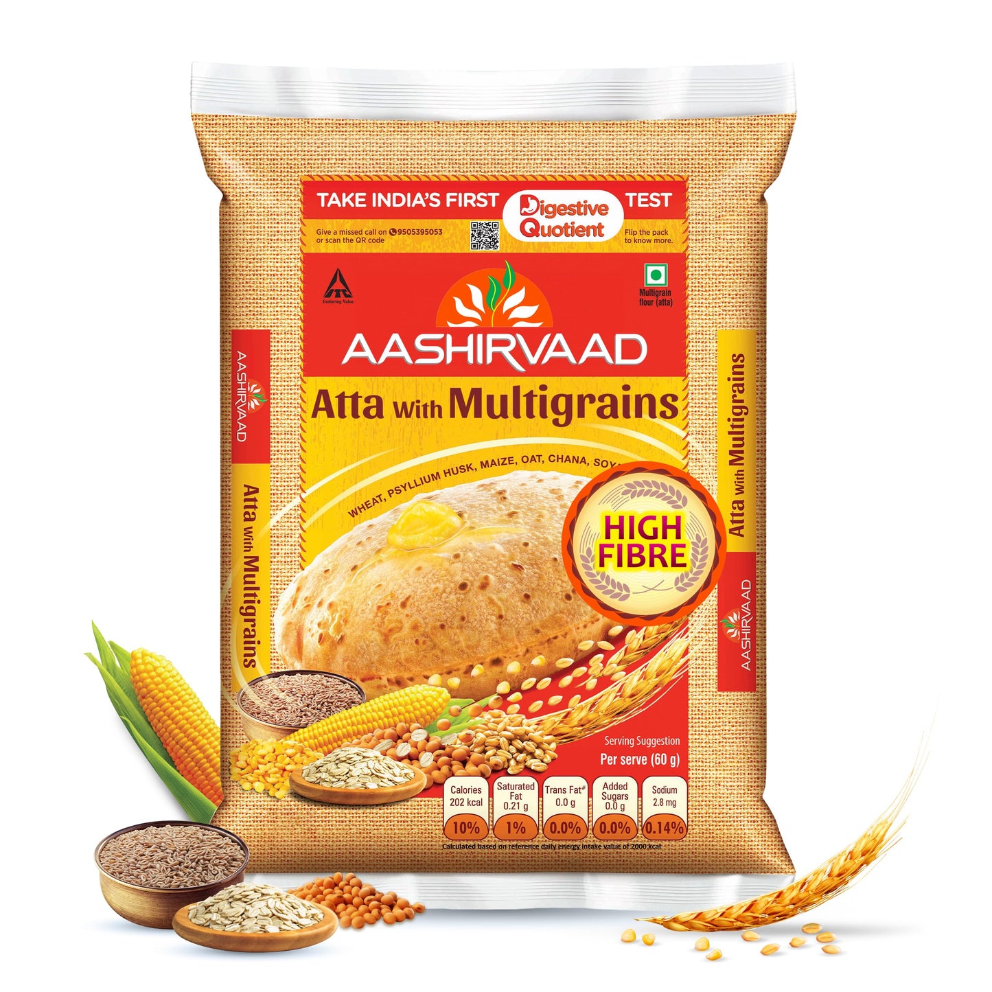 ASHIRWAD ATTA M/GRAIN 5KG