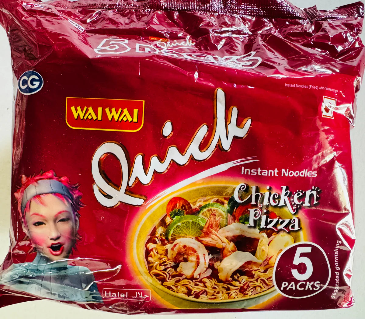 WAI WAI QUICK CHICKEN PIZZA 5 PACK