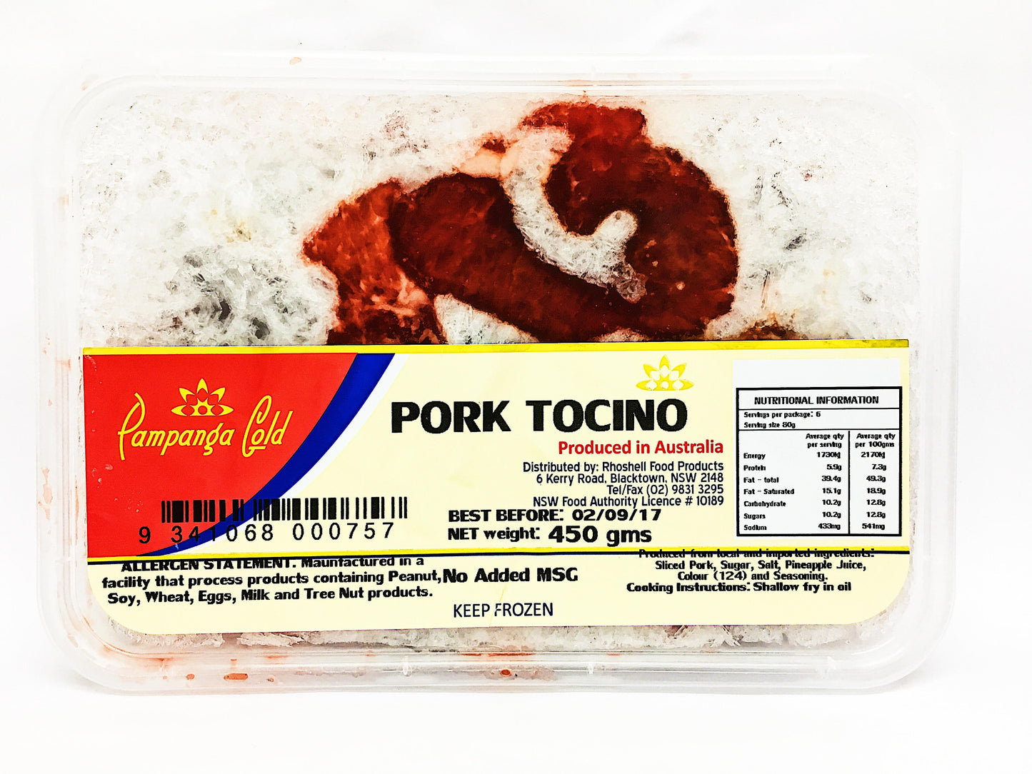 PAMPANGA GOLD TOCINO PORK 450G