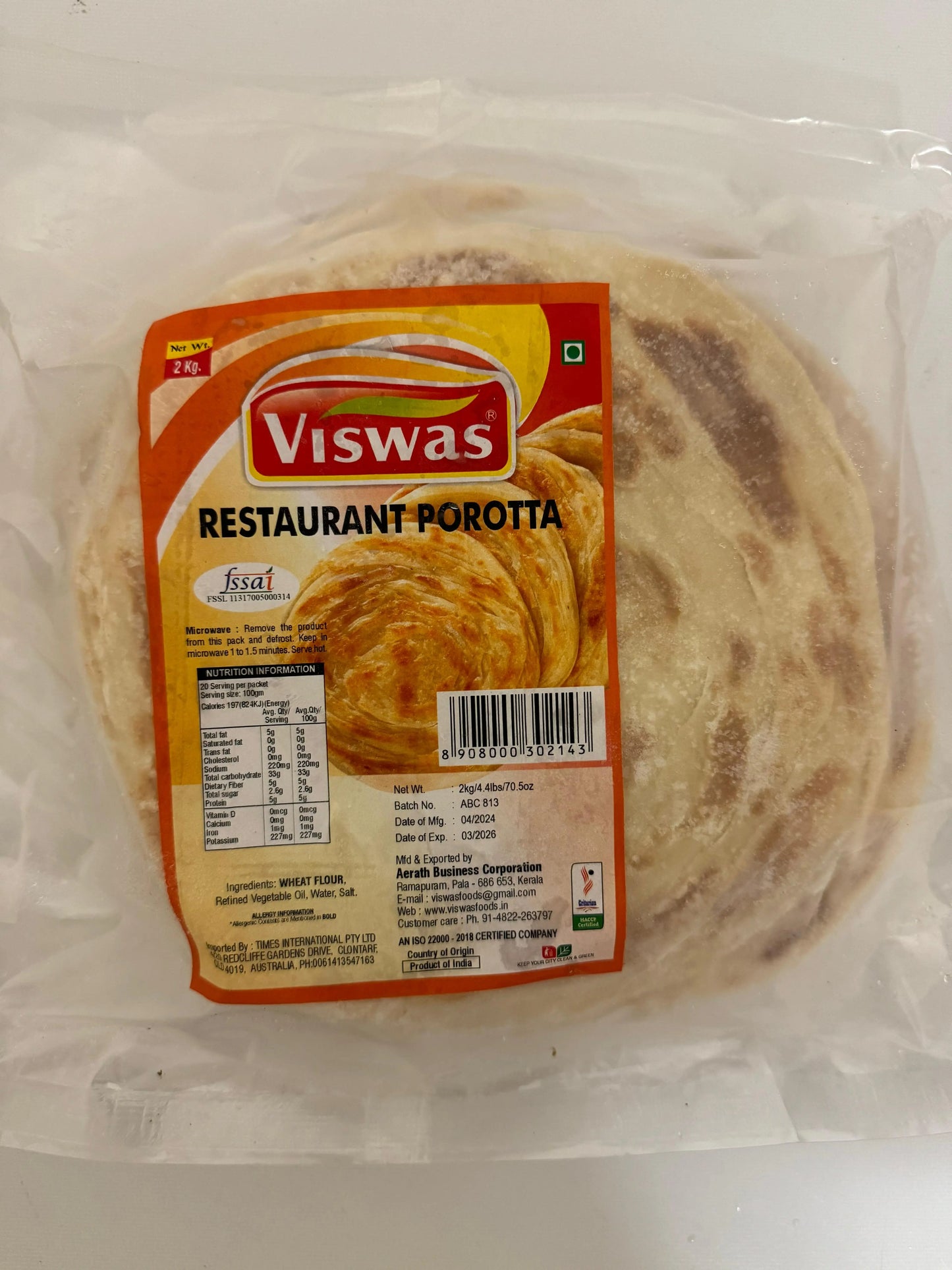 VISWAS POROTTA MALABAR 1.8KG